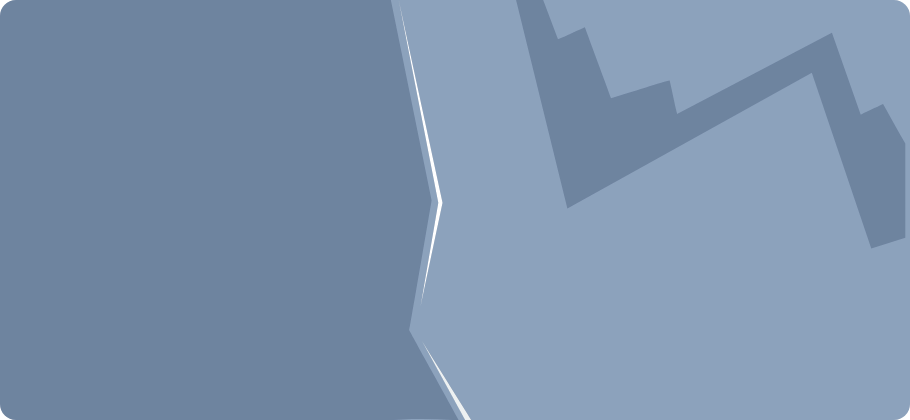 image showing a blue and grey graphic with an arrow